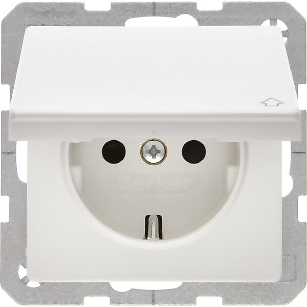Hager/Berk SCHUKO-Steckdose m.Klappdeckel 47516089